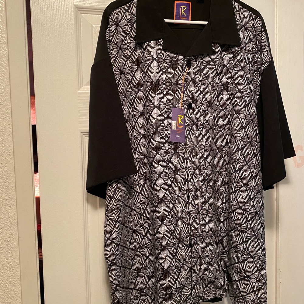 Uniquely designed button up dress shirt